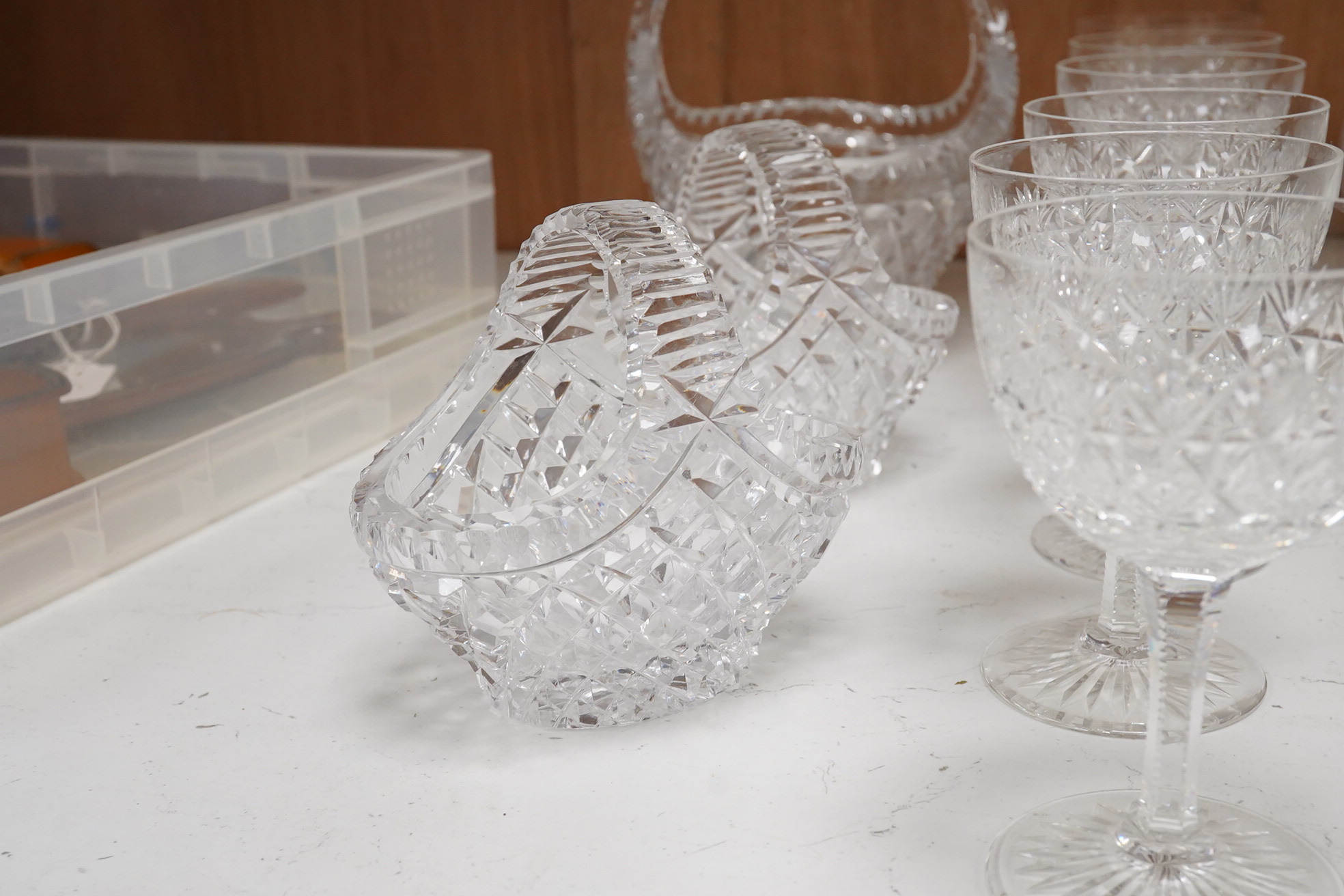 A collection of Victorian and later cut glass